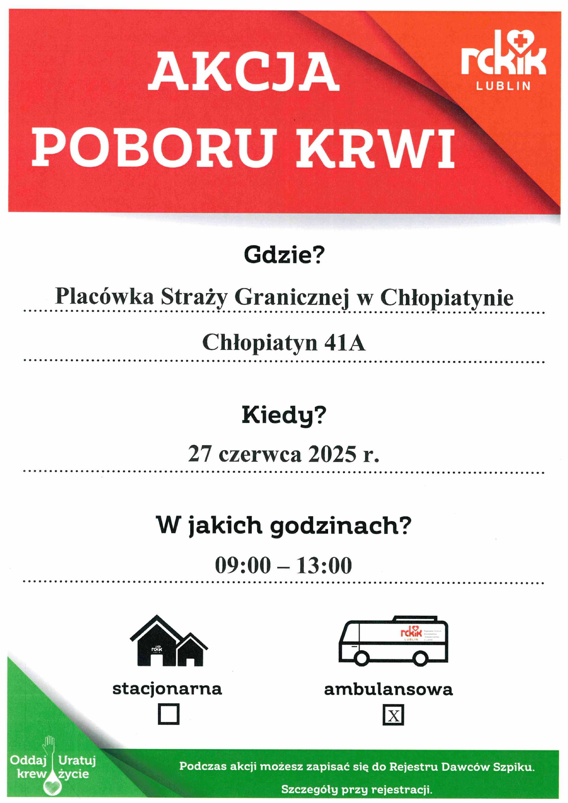AKCJA POBORU KRWI