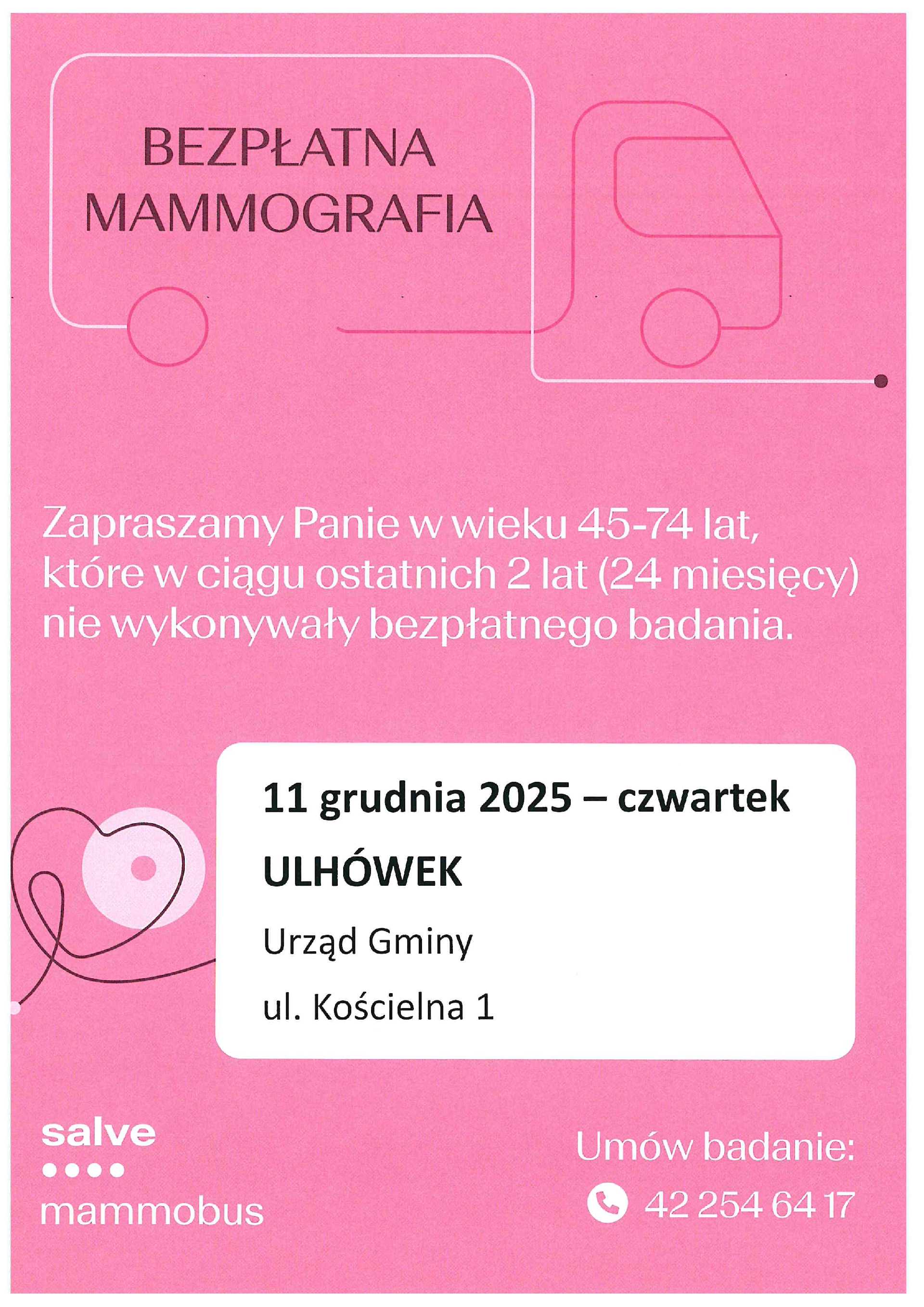BEZPŁATNA MAMMOGRAFIA