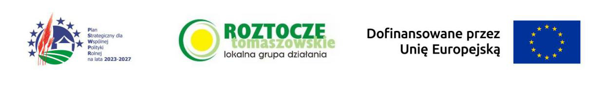 Plan Strategiczny dla Wspólnej Polityki Rolnej na lata 2023–2027; LGD Roztocze Tomaszowskie; Dofinansowane przez Unię Europejską